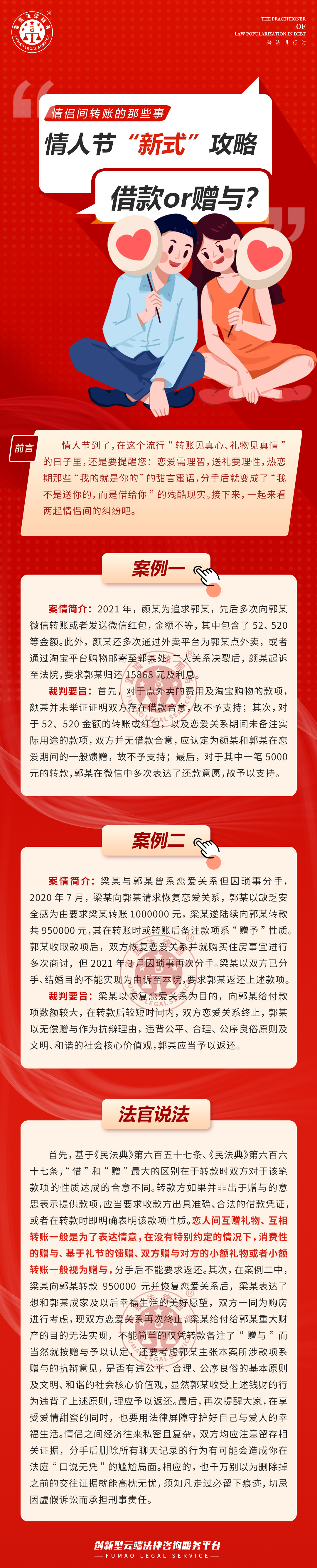 富貓法務：情人節情侶間轉賬的那些事！